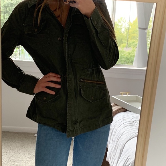 Olive Cargo Fall Jacket - Picture 7 of 8